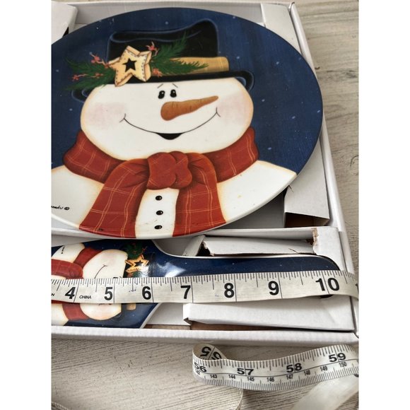 LRI holiday ceramic cake plate and server - Picture 7 of 8